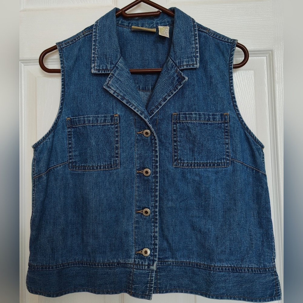 Liz Claiborne Jean Vest - Picture 1 of 2